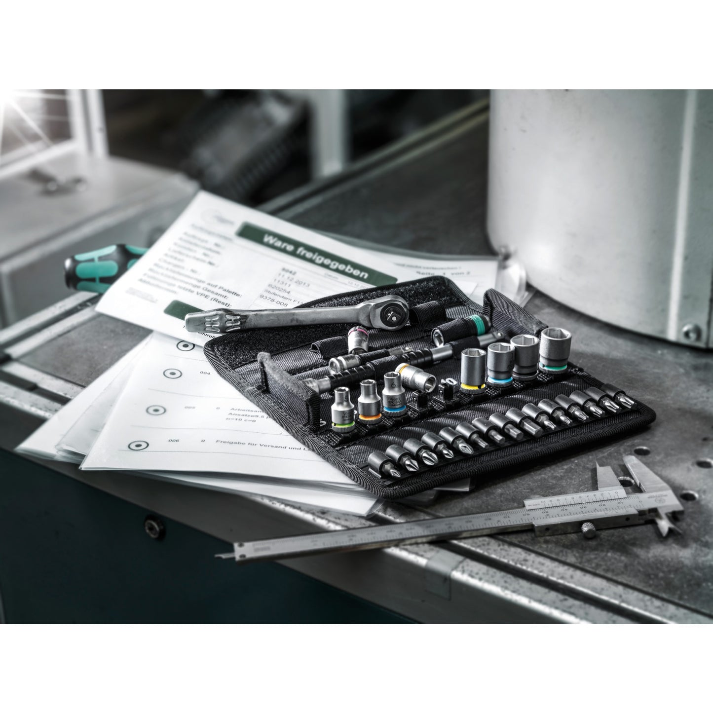 Wera 8100 sa 8 zyklop metal-ratelset, omschakelpal 1 4 gereedschapsset (28-delig)