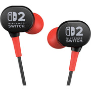 Powera bedrade oordopjes voor nintendo switch 2 in-ear (zwart rood, nintendo switch 2, nintendo switch, nintendo switch - oled model, nintendo switch lite) - afbeelding 1