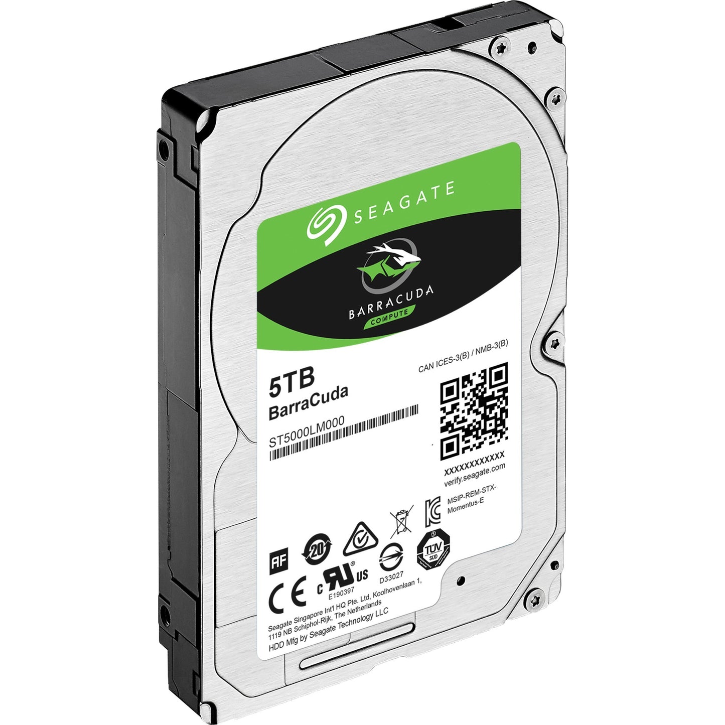 Seagate barracuda 5 tb harde schijf (st5000lm000, sata 600)