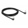 Delock rj45 network cable cat.6a s ftp slim 90° downwards downwards angled 3 m kabel (zwart)