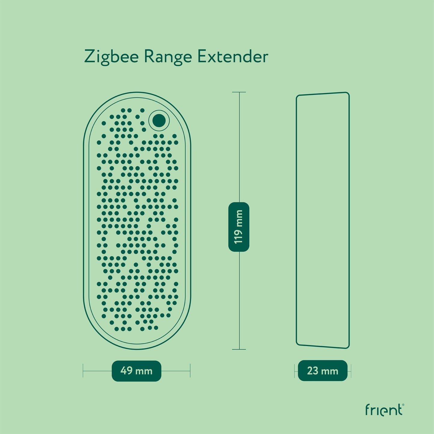 Frient zigbee range extender eu mesh access point (wit, zigbee 3.0)