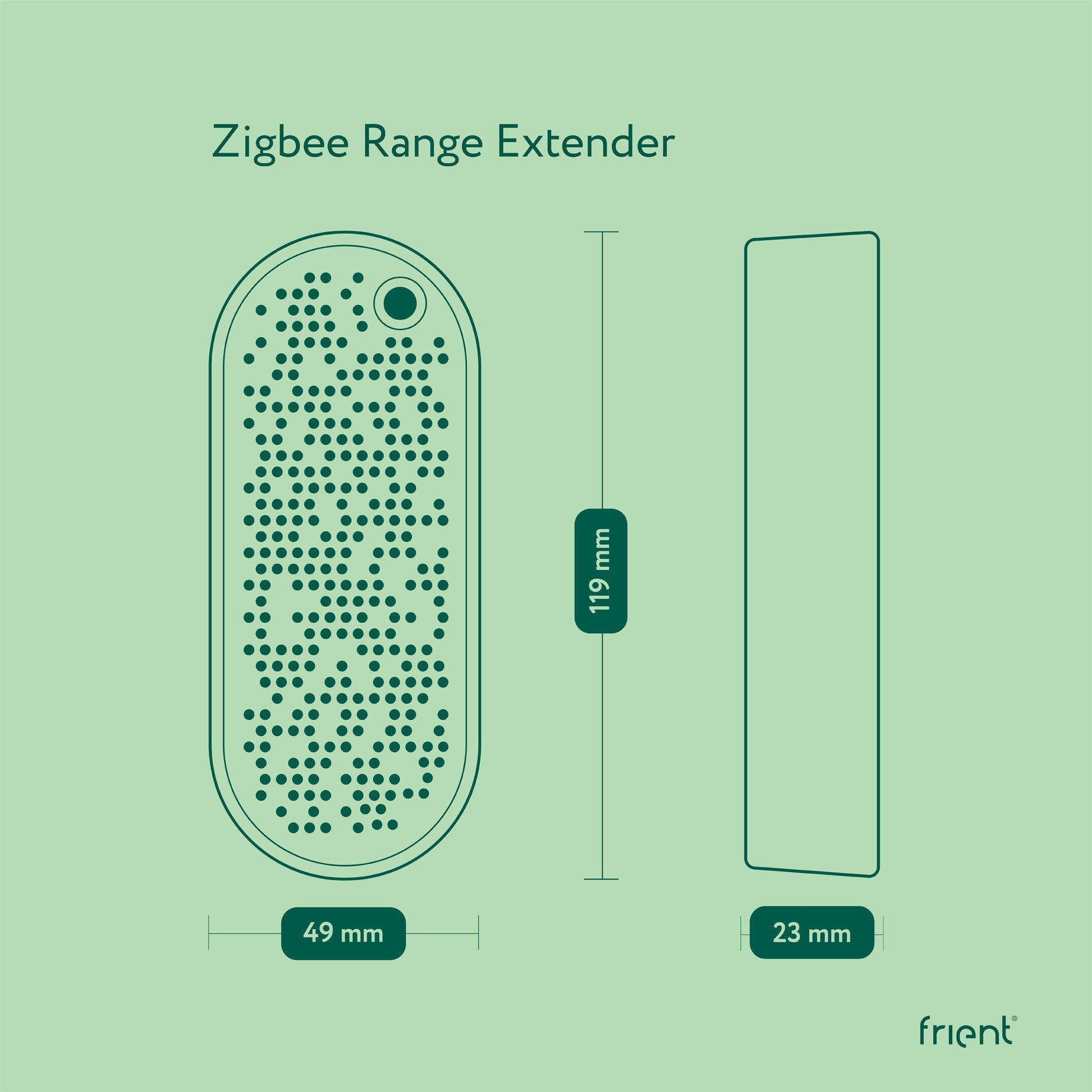 Frient zigbee range extender eu mesh access point (wit, zigbee 3.0)
