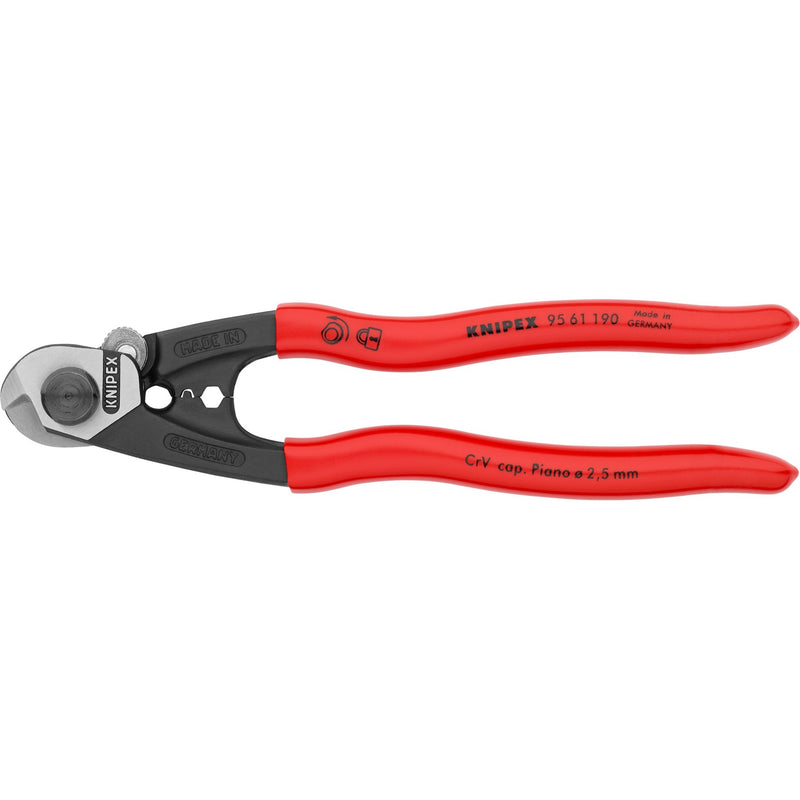 Knipex 95 61 190 staaldraadschaar gepol kunststof 190mm