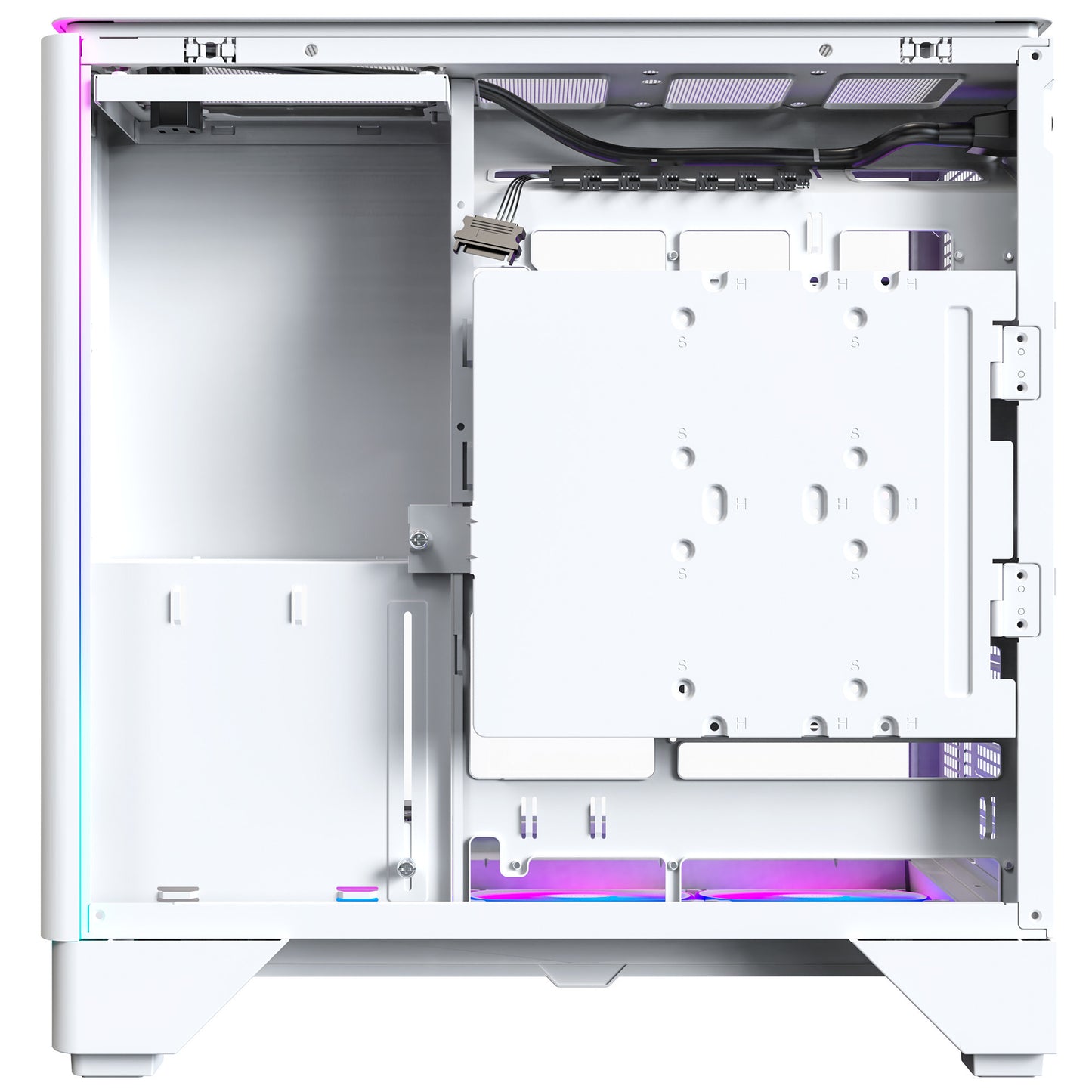 Montech king 45 pro midi tower behuizing (wit | 2x usb-a | 1x usb-c | rgb | window)