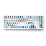 Mchose g98 pro blue flame orange wireless tri-mode custom mechanical rgb gaming toetsenbord (wit, us lay-out (qwerty), ttc flame orange, rgb, hot swap, double-shot pbt, draadloos | bluetooth | usb-c) - afbeelding 2