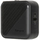 Targus 65w gan wall charger (zwart, 1x usb-c, 1x usb-a)