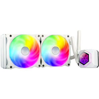 Silverstone sst-pf240w-argb-v2 waterkoeling (wit, incl. rgb controller)
