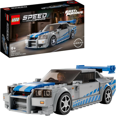 Lego speed champions - 2 fast 2 furious nissan skyline gt-r (r34) constructiespeelgoed (76917)