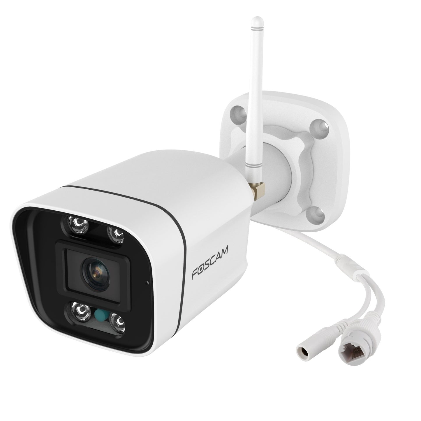 Foscam v8p, 4k 8mp dual-band wifi beveiligingscamera (wit, met geluid- en lichtalarm)