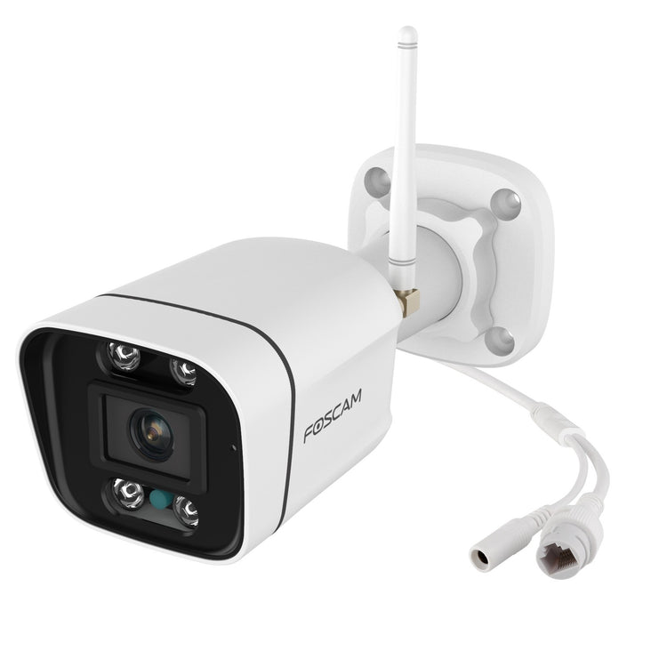 Foscam v8p, 4k 8mp dual-band wifi beveiligingscamera (wit, met geluid- en lichtalarm)