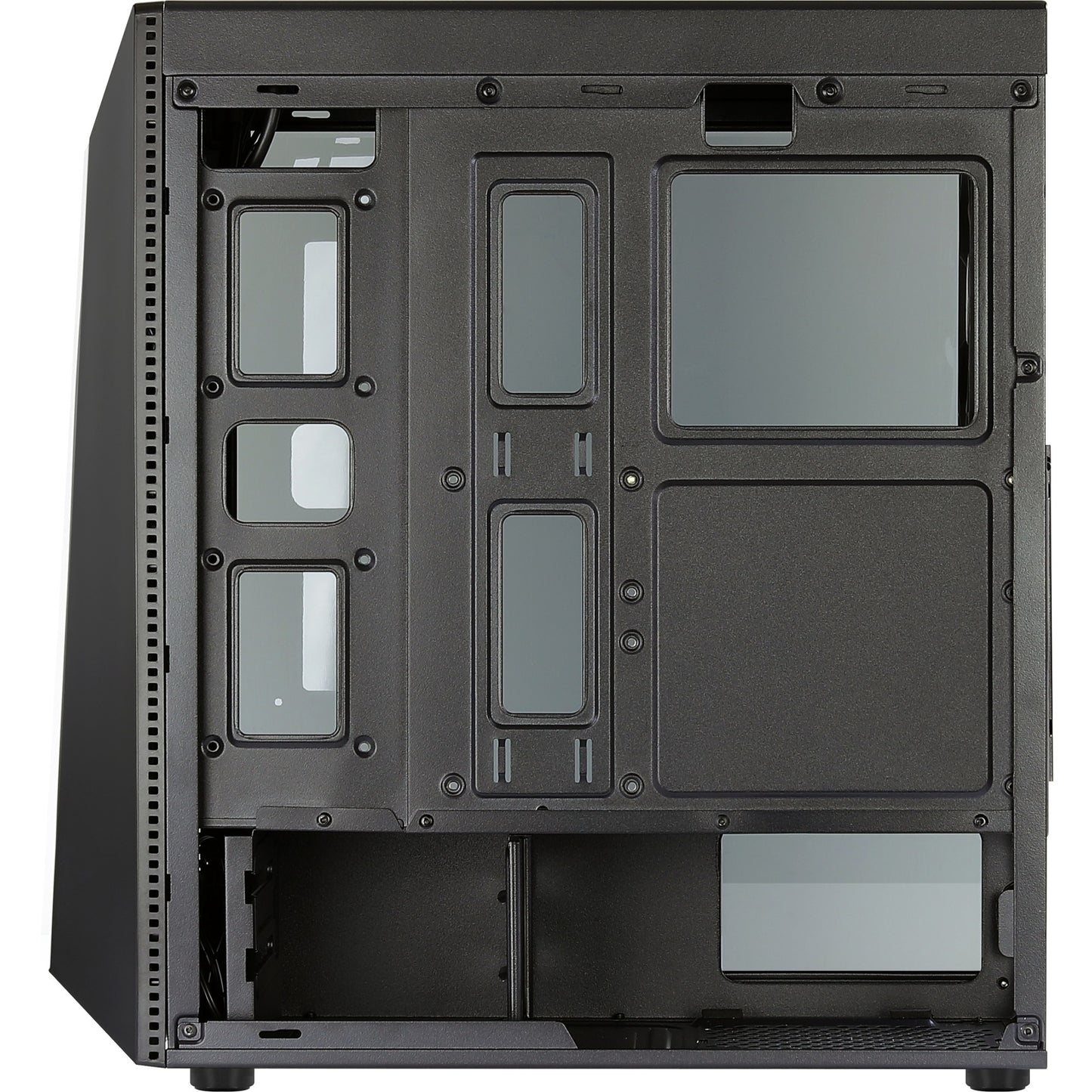Aerocool shard midi tower behuizing (zwart | 3x usb-a | rgb | window)