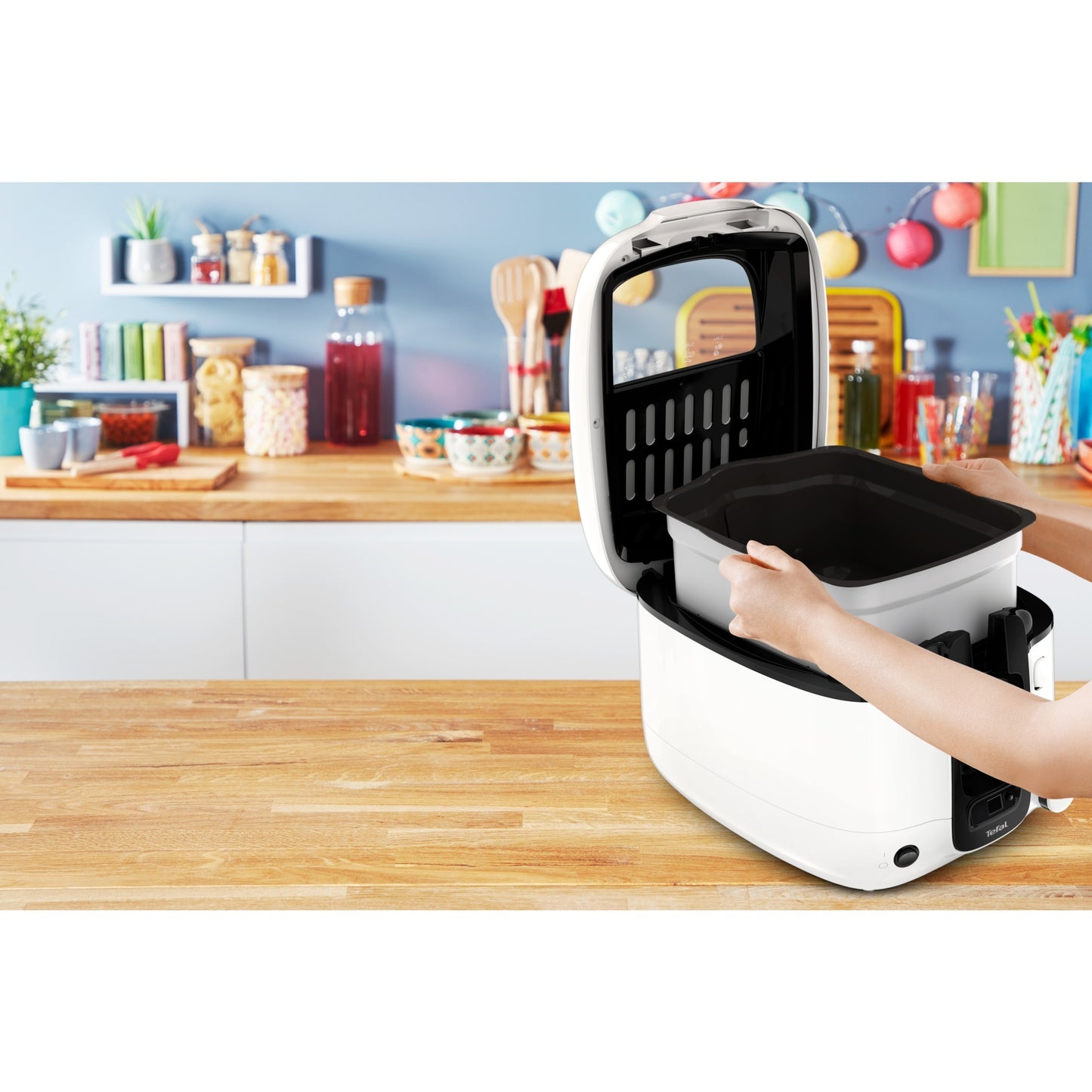 Tefal super uno fr3140 frituurpan (wit zwart, 2,2 liter)