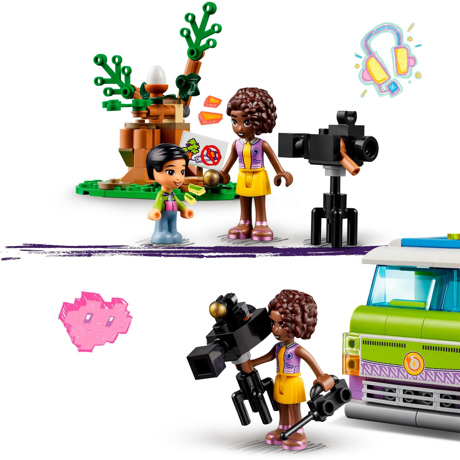 Lego friends - nieuwsbusje constructiespeelgoed (41749)