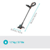 Gardena gazontrimmer easytrim 25 18v grastrimmer (grijs turquoise, accu en oplader niet inbegrepen)