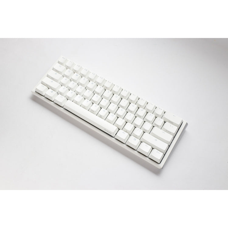 Ducky one 3 classic pure white mini rgb mechanisch toetsenbord (wit, us lay-out (qwerty), cherry mx red, 60%, rgb led, double-shot pbt, hot-swappable, quack mechanics)