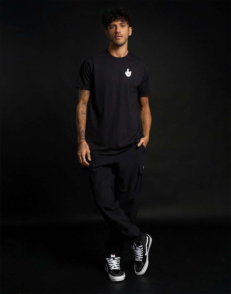 Loose riders shred black - tech tee