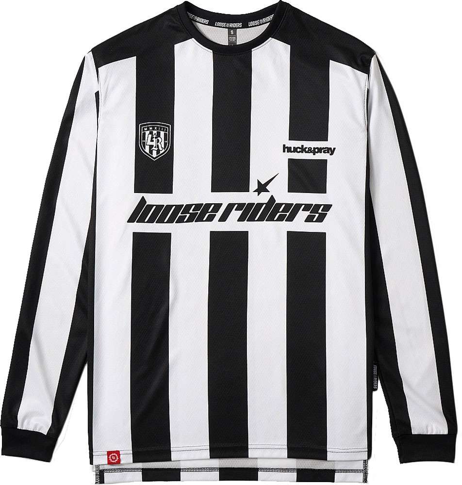 Loose riders derby white - mtb long sleeve jersey