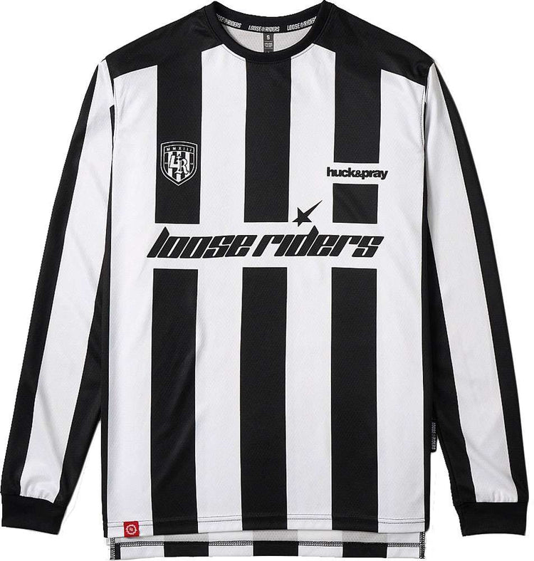 Loose riders derby white - mtb long sleeve jersey