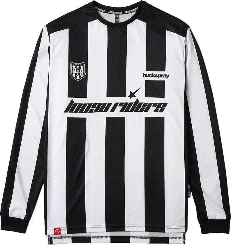 Loose riders derby white - mtb long sleeve jersey