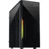 Inter-tech b-42 rgb midi tower behuizing (zwart | 3x usb-a | rgb | window)