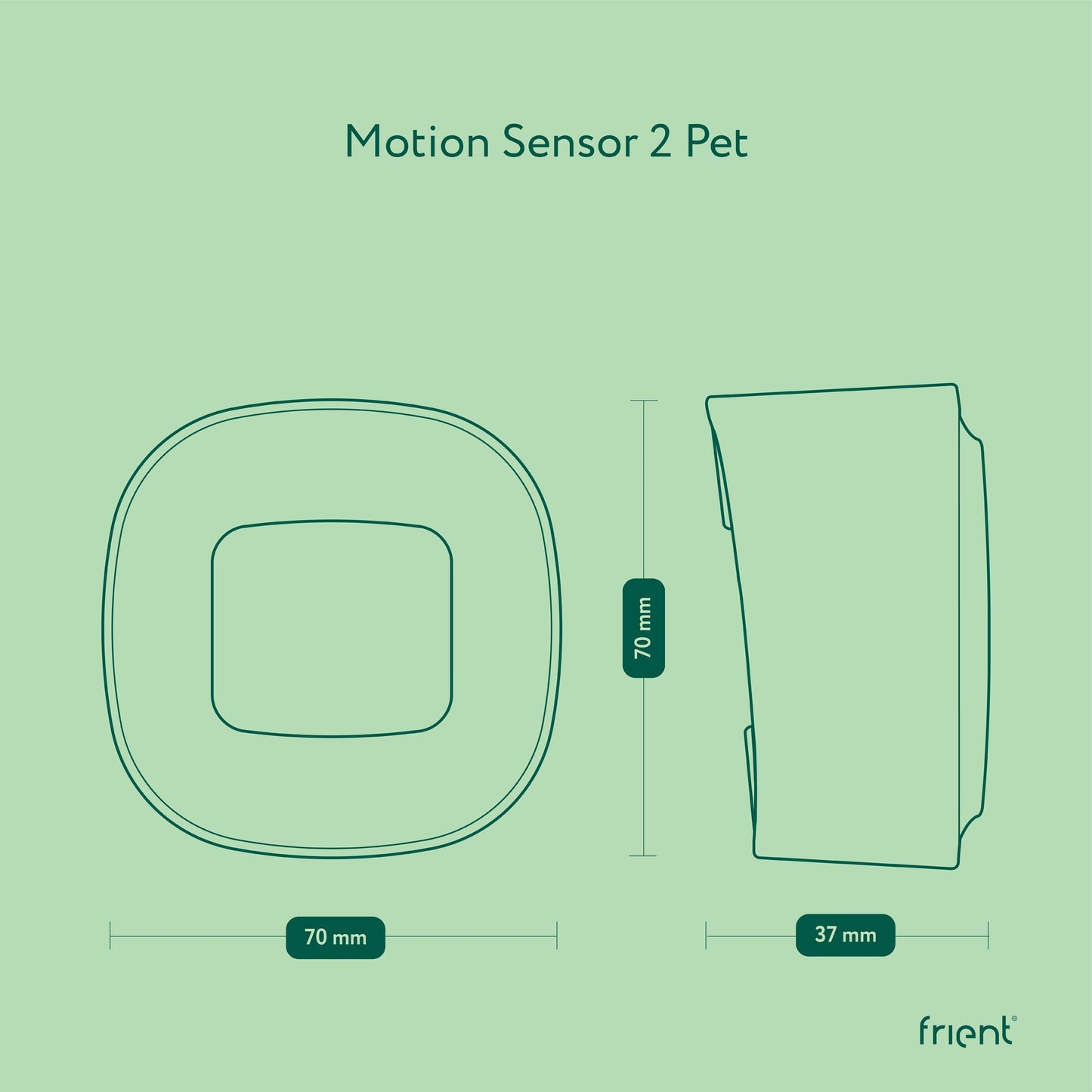 Frient motion sensor 2 pet bewegingsmelder (wit, zigbee 3.0)
