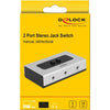 Delock switch stereo jack 3.5 mm 2 port manual bidirectional (grijs zwart)