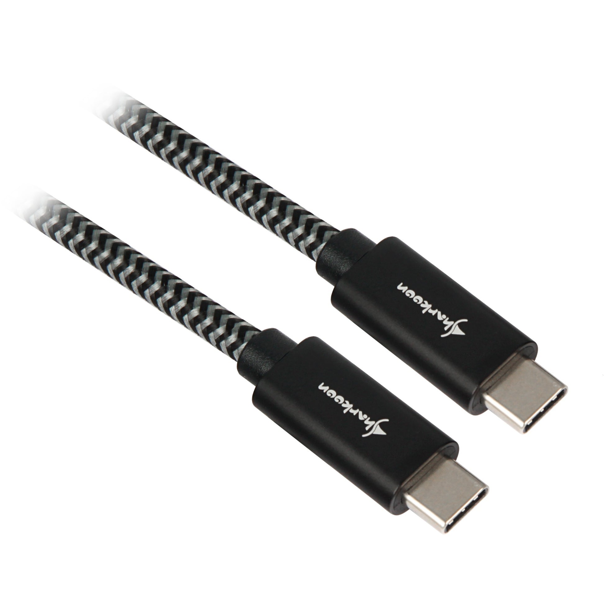 Sharkoon usb-c 3.2 gen 2 kabel (zwart grijs, 1 meter)