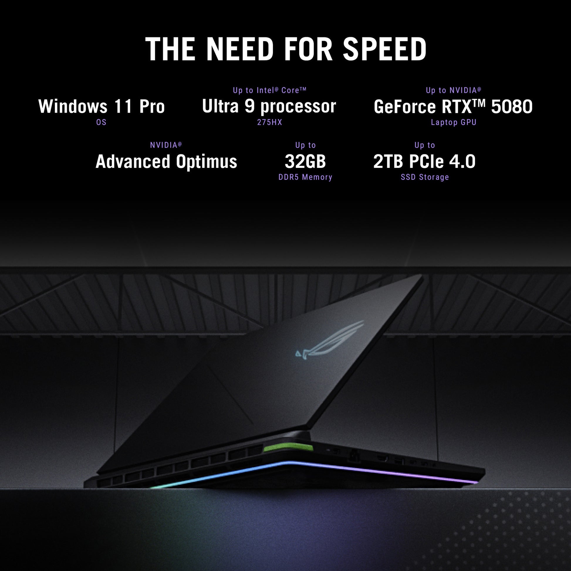 Asus rog strix g16 g615lp-s5087w 16 gaming laptop (zwart grijs | core ultra 9 275hx | rtx 5070 | 32 gb | 1 tb ssd)
