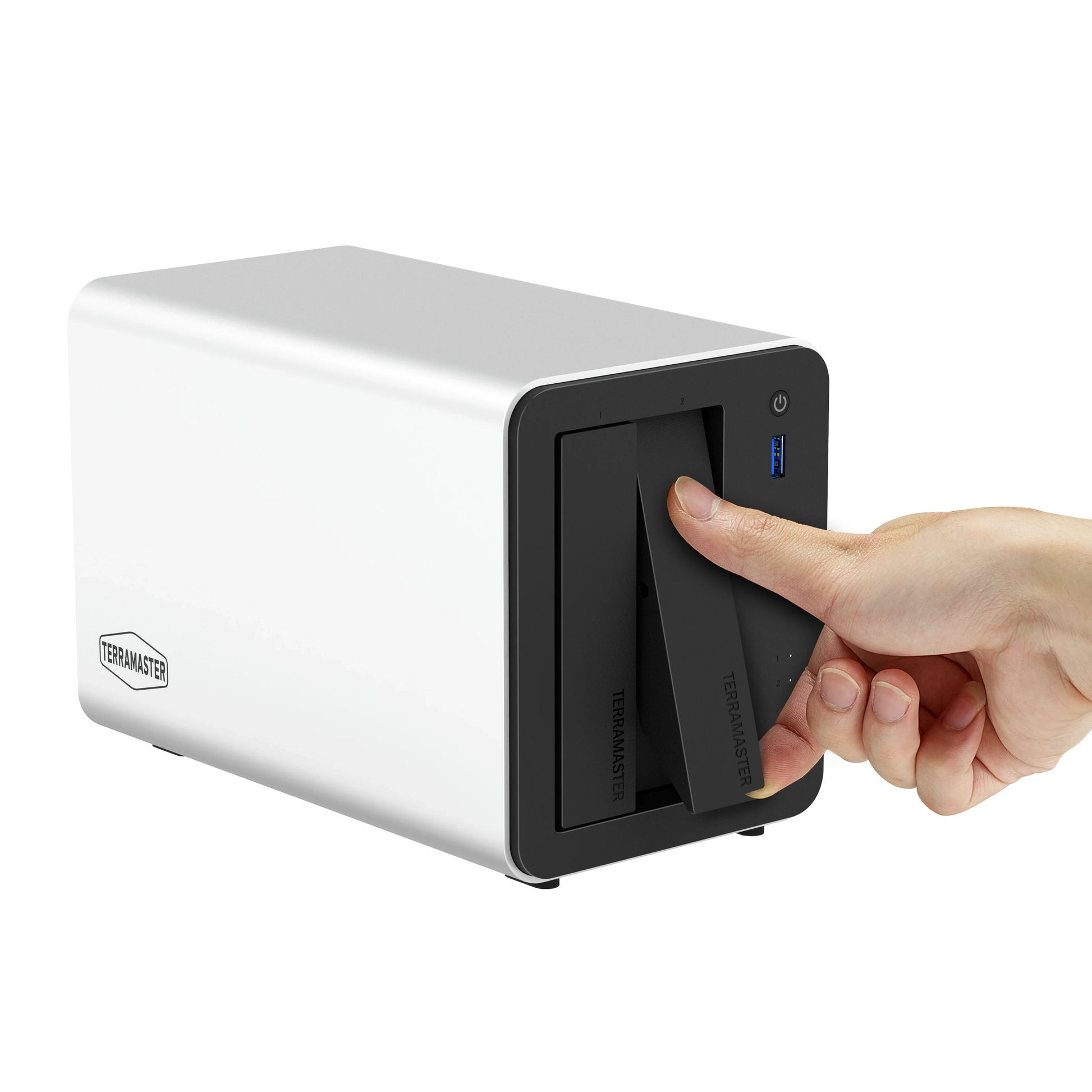 Terramaster f2-425 plus nas (wit, 2x 5gbe, hdmi, usb)