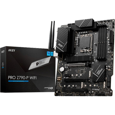 Msi pro z790-p wifi socket 1700 moederbord (zwart, raid, 2.5 gb-lan, wi-fi 6e, bt, sound, atx)
