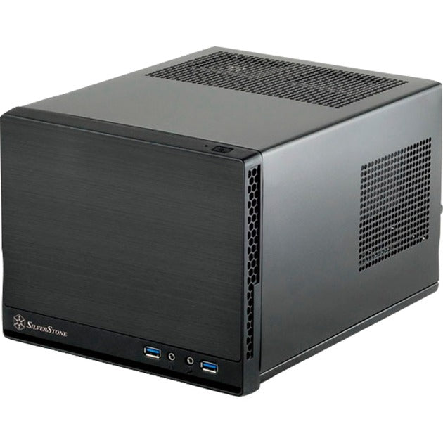Silverstone sg13b-q mini tower behuizing (zwart | 2x usb-a)