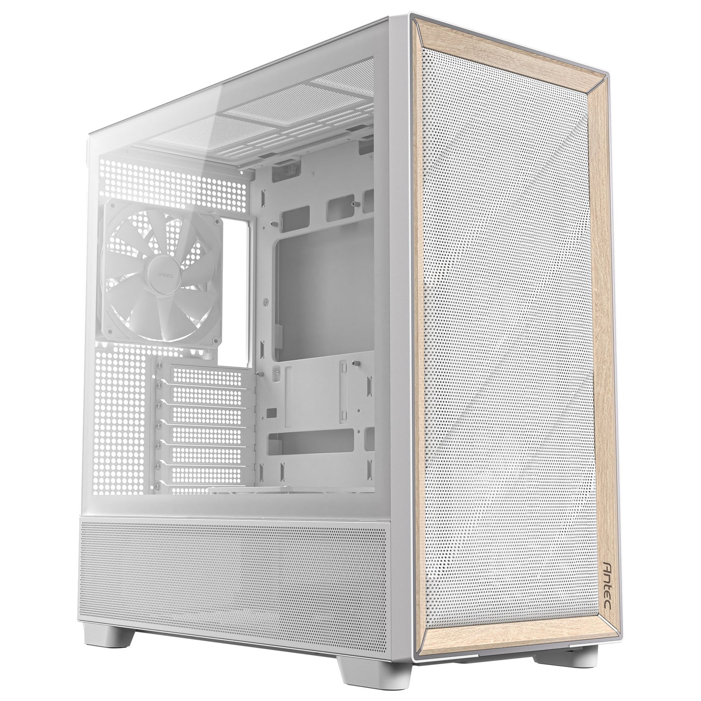 Antec flux midi tower behuizing (wit | 2x usb-a | 1x usb-c | tempered glass)