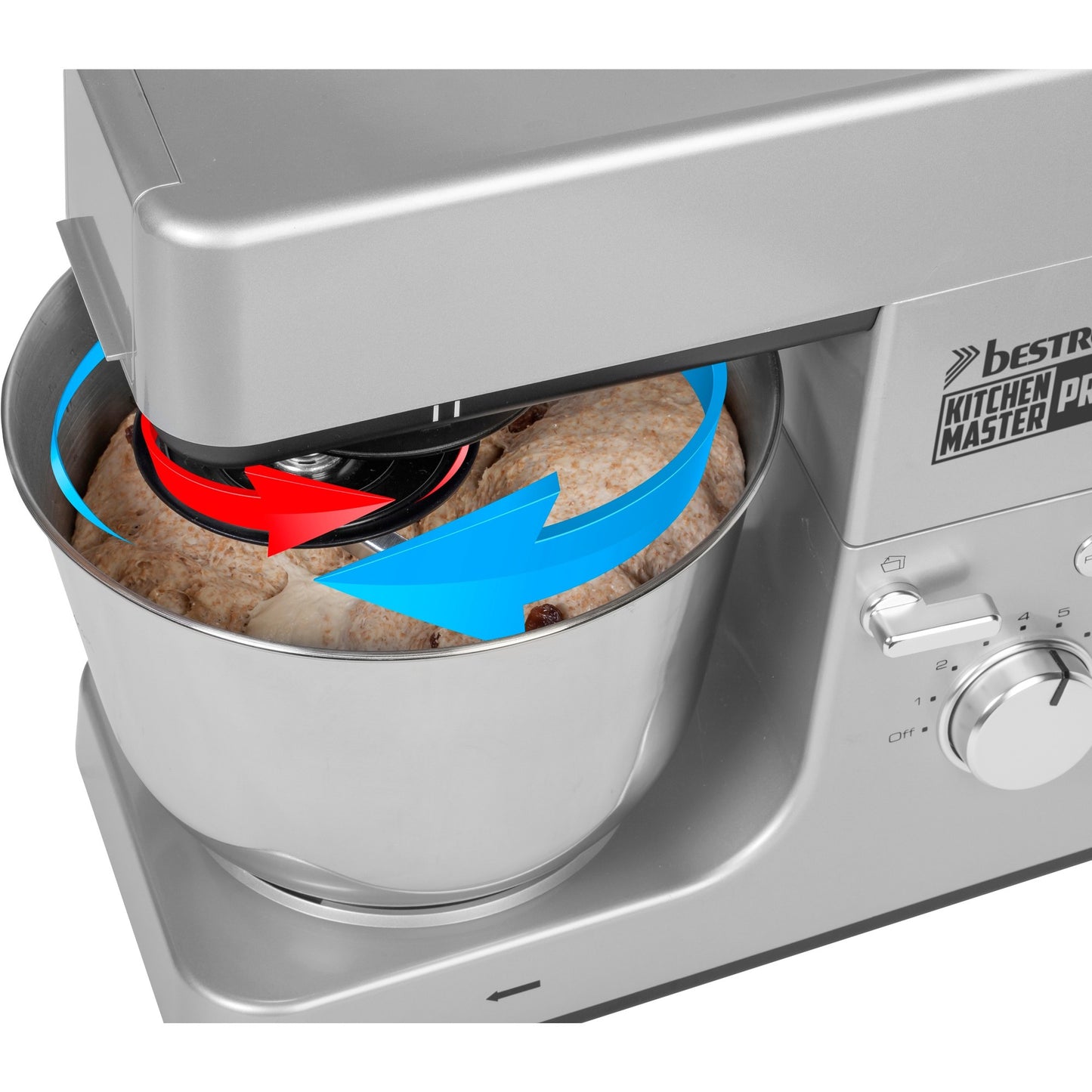 Bestron akm1600s 4-in-1 keukenmachine kitchen master pro (zilver)