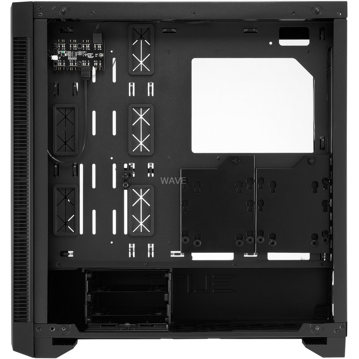 Sharkoon elite shark ca200m big tower behuizing (zwart | 4x usb-a | tempered glass)