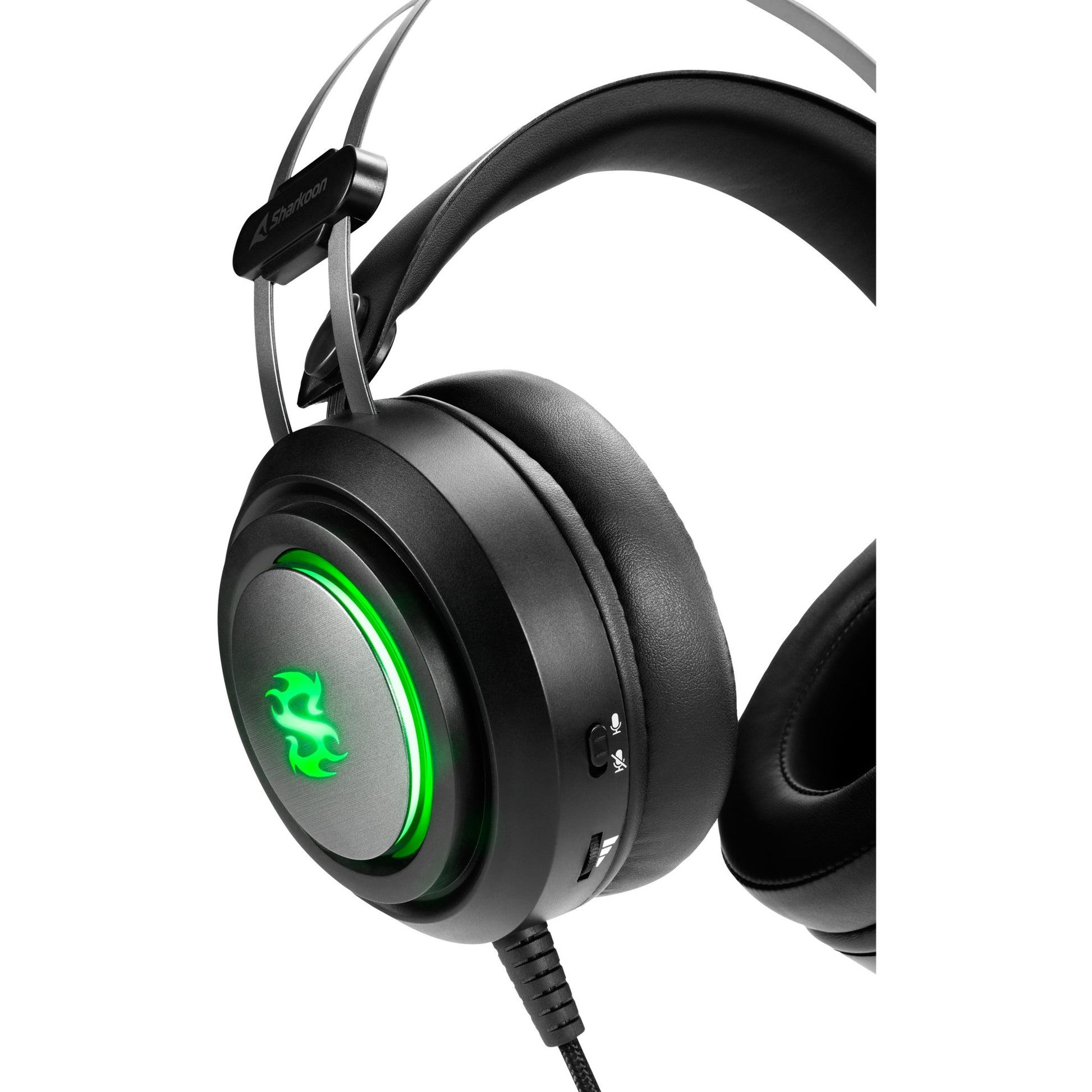 Sharkoon skiller sgh30 over-ear gaming headset (zwart, pc, playstation 4, playstation 5, rgb leds)