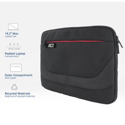 Act laptophoes suburb ac8580 14,1 “ polyester zwart
