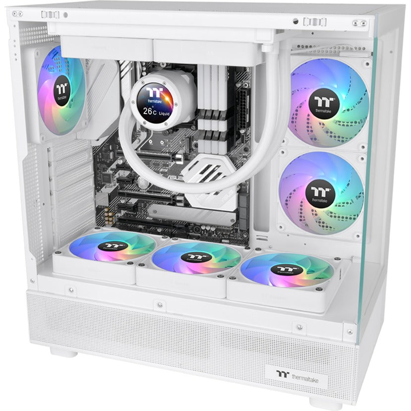 Thermaltake ct120 ex argb sync pc cooling fan snow (3-fan pack) case fans (wit, 3 stuks, 120 x 120 x 25 mm, pwm)