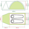 Coleman darwin 2+ tent (groen grijs)
