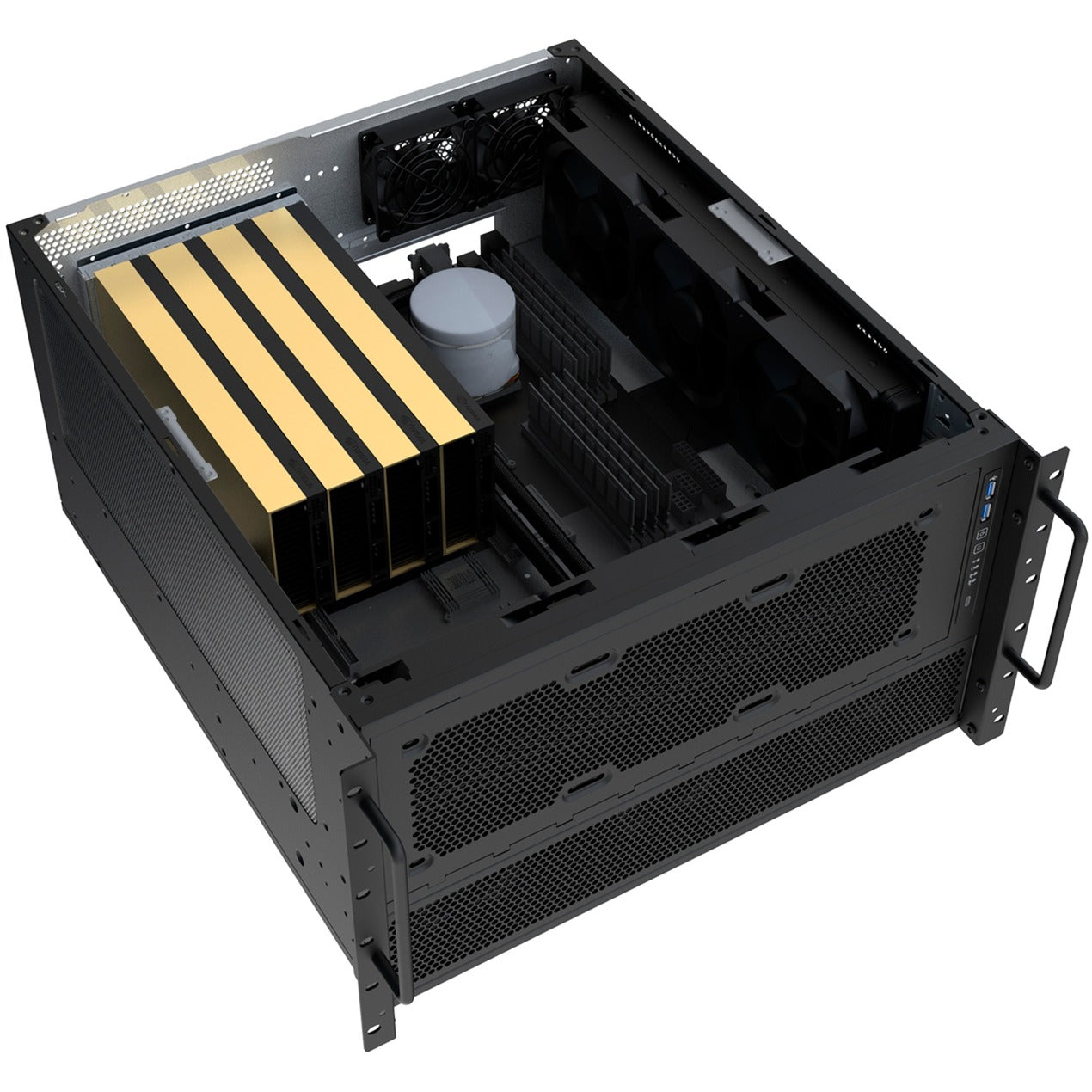 Silverstone rm600 rack behuizing (zwart)