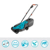 Gardena grasmaaier easymax 32 18v (turquoise grijs, accu en lader niet inbegrepen)
