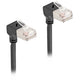Delock rj45 network cable cat.6a s ftp slim 90° downwards downwards angled 5 m kabel (zwart)