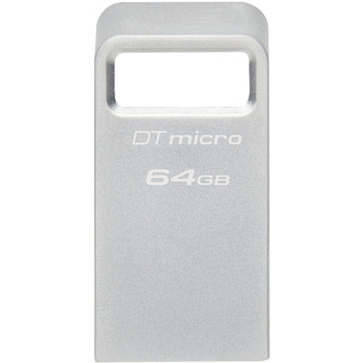 Kingston datatraveler micro 64 gb usb-stick (zilver, dtmc3g2 64gb, usb 3.2 gen 1)