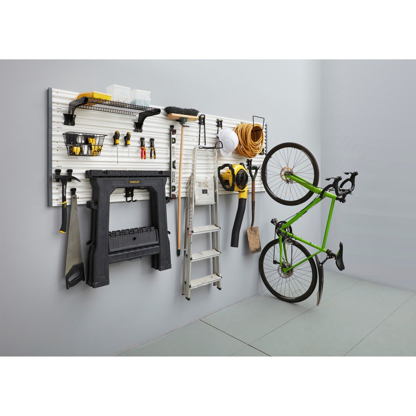 Stanley track wall® fietshaak verticaal
