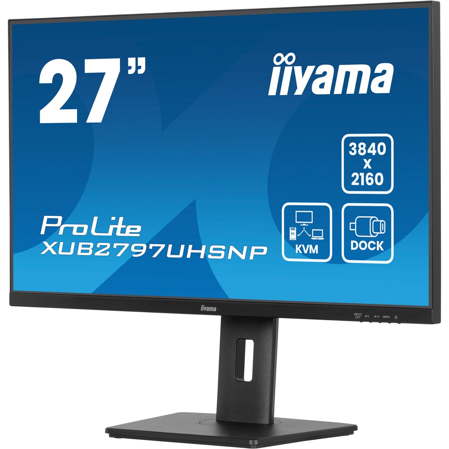 Iiyama prolite xub2797uhsnp-b1 27 4k uhd monitor (zwart, hdmi, displayport, 4x usb-a, usb-c, rj-45)
