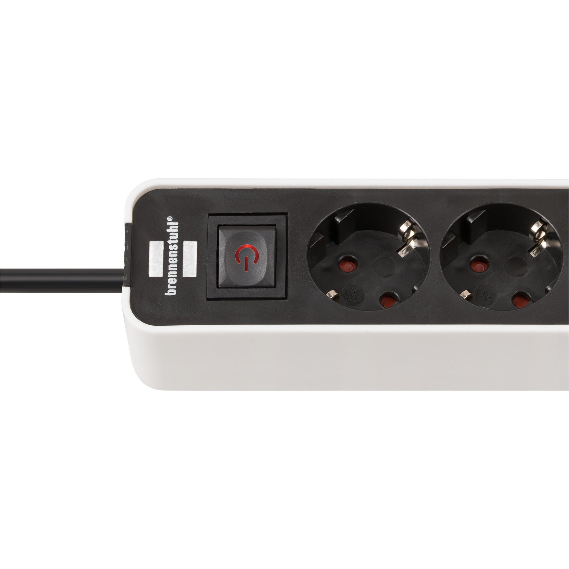 Brennenstuhl ecolor 4-voudige stekkerdoos met 2 usb-laadpoorten (meervoudige stekkerdoos usb c met schakelaar en 1,5m kabel)