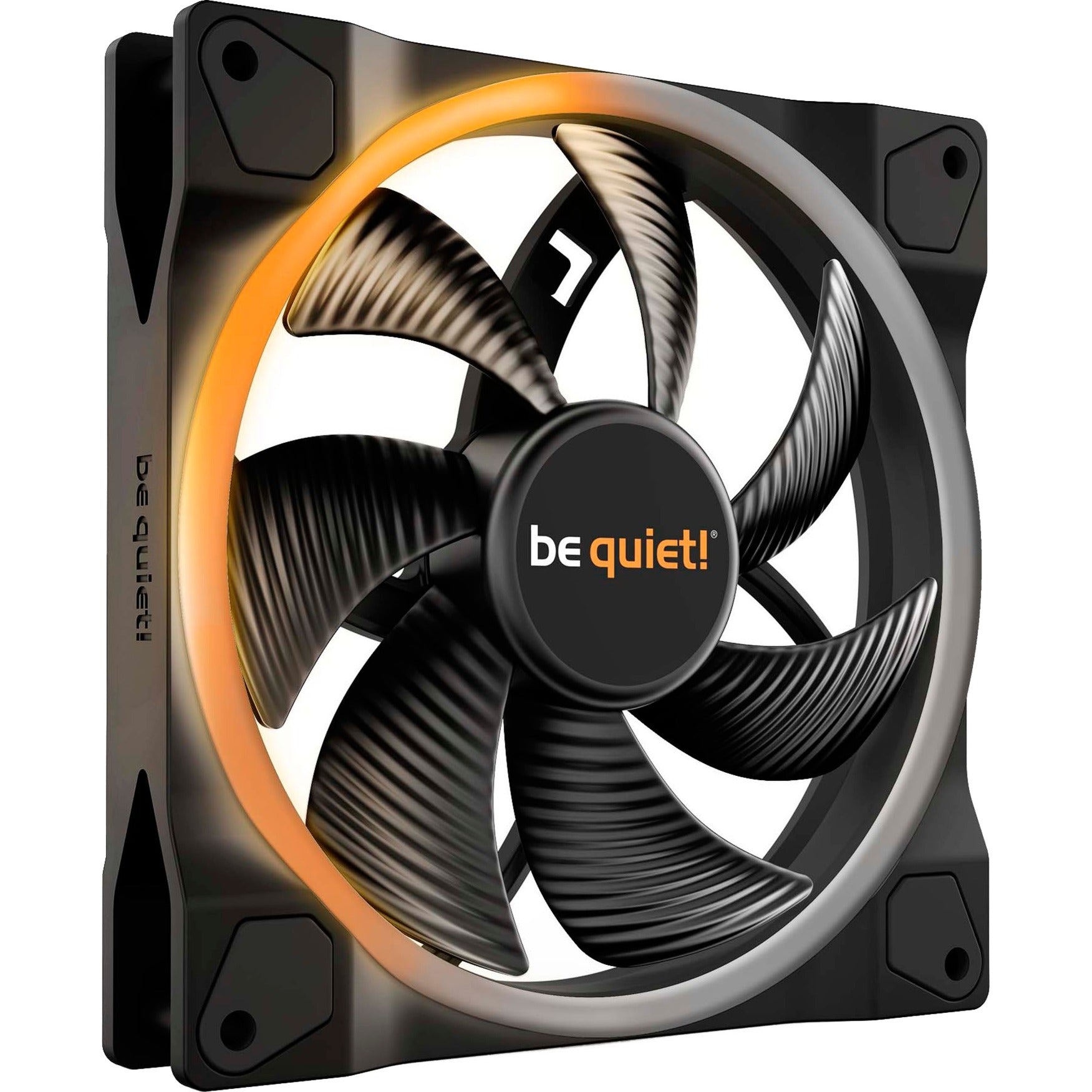 Be quiet! light wings pwm rgb case fan (zwart, 140 x 140 x 25 mm)