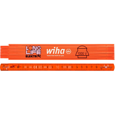 Wiha elektriciensduimstok longlife 2m meetlat (oranje)