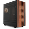 Sharkoon rebel c70m rgb midi tower behuizing (zwart houtkleur | 2x usb-a | 1x usb-c | rgb)
