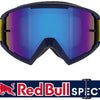 Red bull spect eyewear whip-001 smoke with blue mirror - mx goggle
