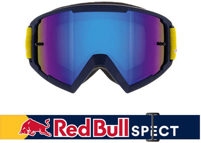 Red bull spect eyewear whip-001 smoke with blue mirror - mx goggle
